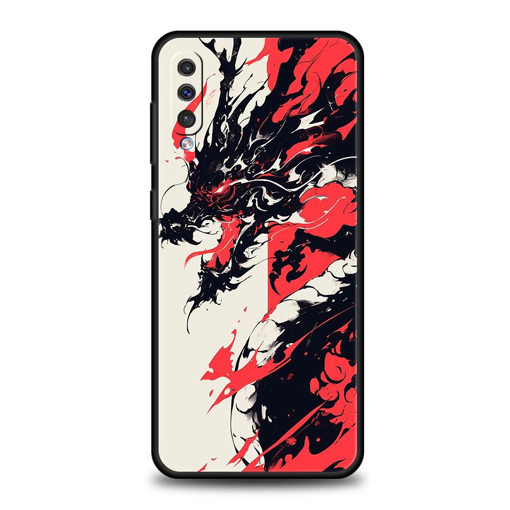 Chinese Dragon Phone Case for Samsung Galaxy A24 A13 A53 A73 A33 A22 A12 A02 A03 A05 A70 A50 A10 A20 5G Silicone Cover Shell Bag