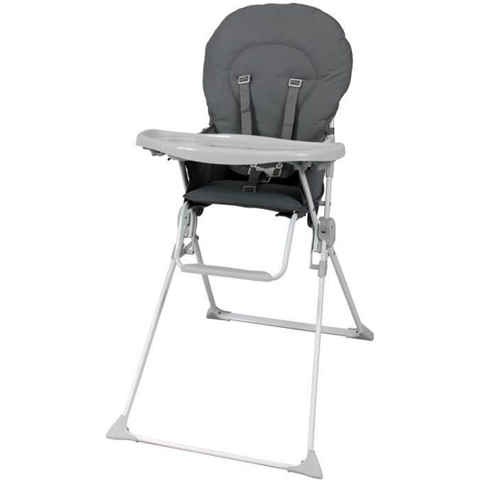 BAMBISOL Fixed High Chair with Depth-adjustable Tablet, Gray