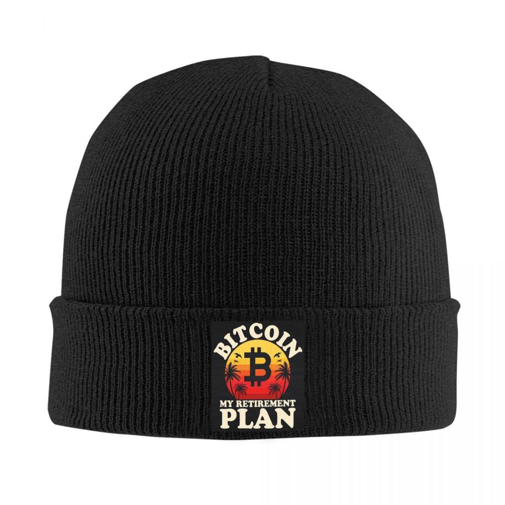 Bitcoin BTC Crypto Currency Warm Knitted Cap Winter Knit Bonnet Hat Skullies Beanies Hip Hop Caps for Unisex