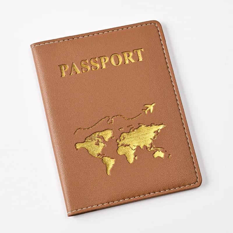 Unisex Passport Cover Wallet Holder PU Leather Card Holder Passport Case Travel Essentials for Women Men Family Vacation