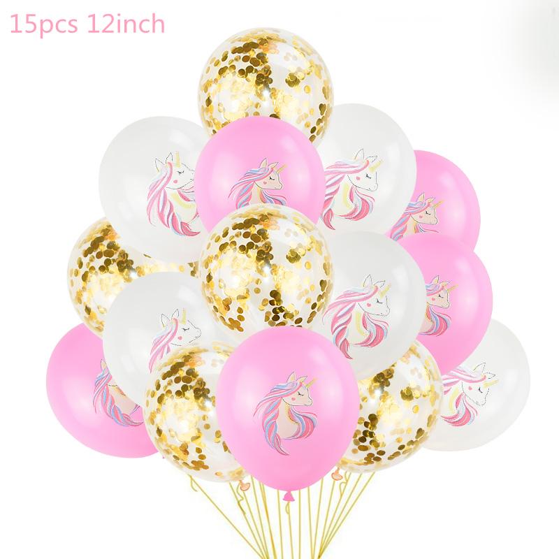 1 Set Einhorn Partyballons Geburtstagsballon Einhorn Dekoration Latex Konfetti Ballon Geburtstagsfeier Dekoration Ballons Kinder