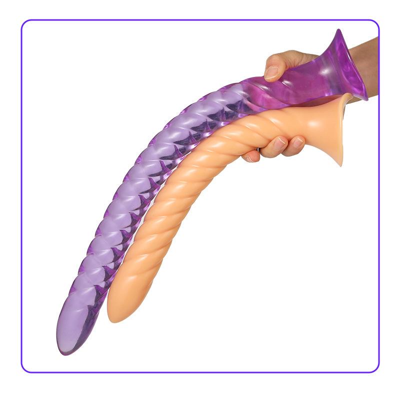 Spiraalvormige Super Lange Anale Plug met Zachte Kralen - Unisex Erotische Achtertuin Masturbator.