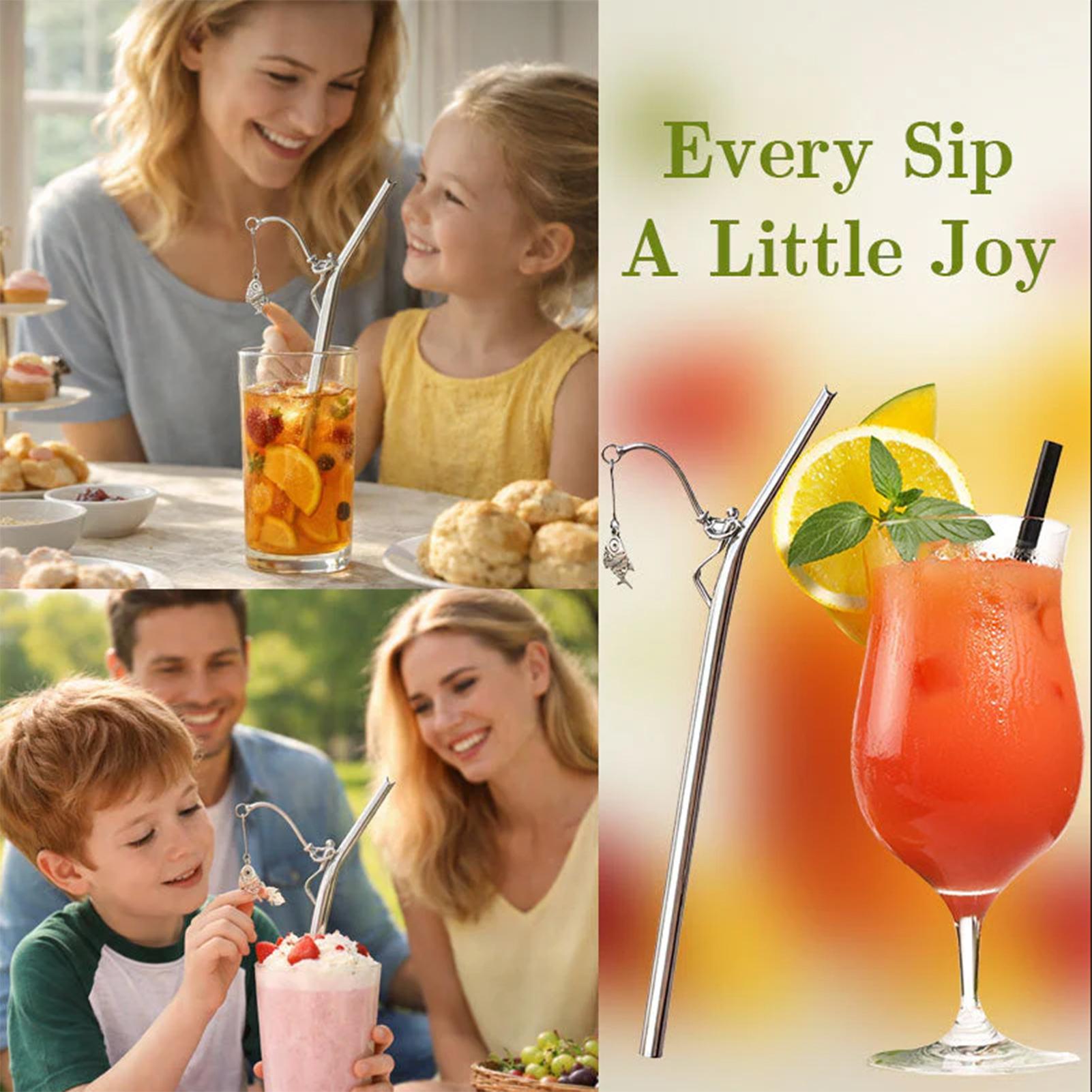 

Metal Straw Party Accessory With Fishing Design Novelty Reusable Straws Metal For Cruise Camping Hiking Backpacking Travel China Mainland