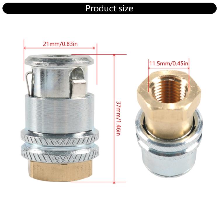 Tire Air Chuck Adapter Metal Locking Tire Inflator Nozzle Adapter For Vehicle Inflator Compressor