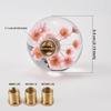 Manual Gear Shifter Knob Acrylic with Flower Round Shift Knob Universal Fit Most Manual Cars Truck SUV (Pink Flower)