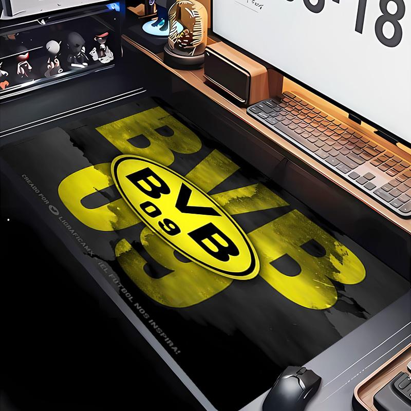 Borussia Dortmund Theme Premium Non-slip Mouse Pad with Stitched Edges,Durable Rubber Material,for Desktop & Gaming Great Gifts