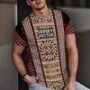 Summer Round Neck 3D Gradient Print Top Fashionable Casual Short Sleeved Men's T-shirts