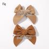 20pcs Solid Random Color Cotton Bow With Safety Hairpin For Girl Hair Bows Handmade Bowknot Hair Clip Headwear Hair Accessories