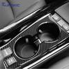 For Toyota Prius 2016 2017 2018 2019 2020 2021 2022 Real Soft Carbon Fiber Sticker LHD RHD Car Central Control Cup Holder Frame