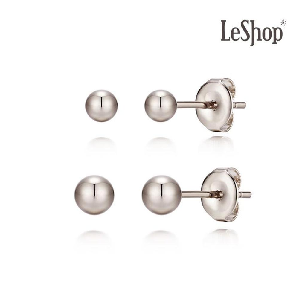 [LsSHOP] 14K Plain Ball Earrings (Gold Plated)_LJ0097BRE