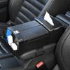 Easy to Install Car Mounted Tissue Box with Cup Holder Car Armrest Storage Box  Car Interior
