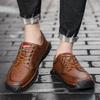 Classic Men Casual Handmade Casual Leather Sneakers Outdoor Antiskid Running Safety Comfort Driving Shoe Soft Board Walking Shoe