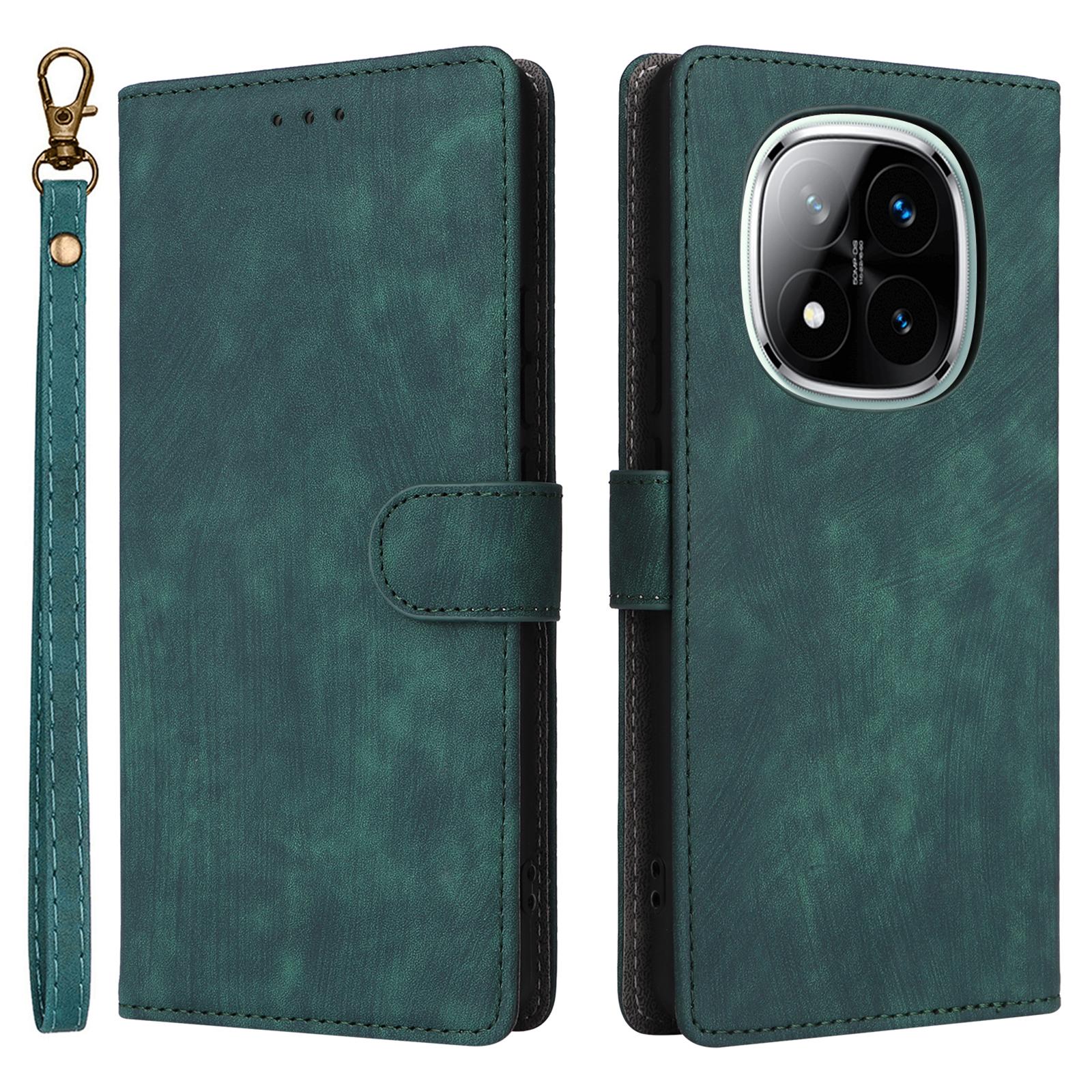 

Для Xiaomi Redmi Note 14 Pro 4G чехол-кошелек с блокировкой RFID из искусственной кожи с подставкой для просмотра Green