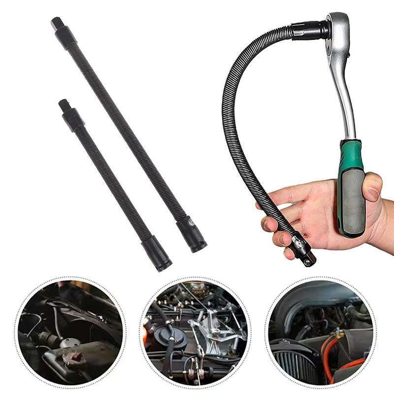 1/2Pcs Flexible Extension Bar Flexible Socket Extension Bars 1/2 Inch Driver Flexible Socket Extension Bar Wrench Extension Rod