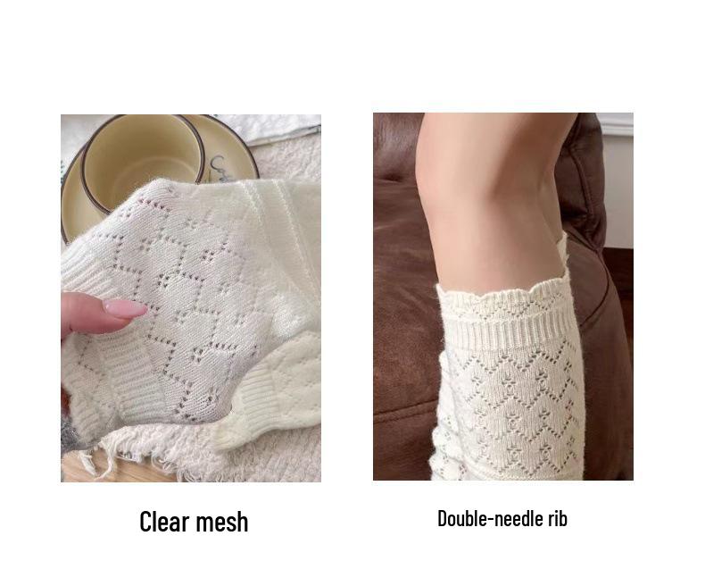 Women's Retro Lace Wool Ballet-Style Warm Calf Socks