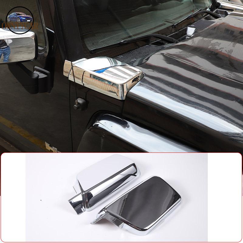 1 Pair Chrome For HUMMER H3 H3T 2005-2009 Air Intake Vent Cover Trim Bezel Cap Car Hood Side Decorative Cover Car Accessories argento