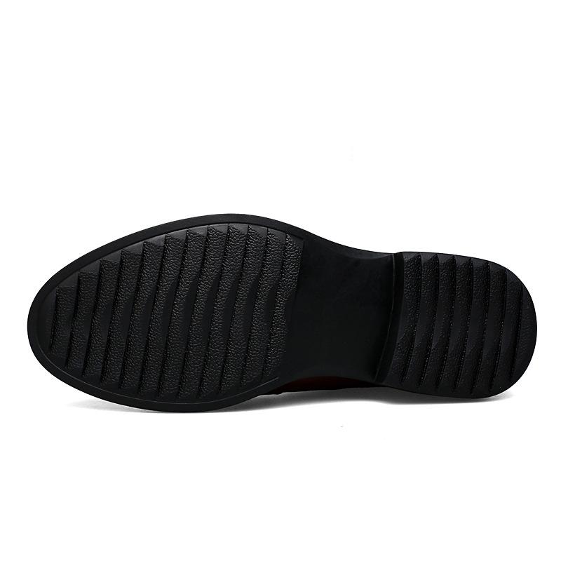 Spring and Autumn British Casual Business Dress Leather Shoes Men's Shoes Height Increasing Single Shoes Platform Height Increasing Shoes Casual Suit