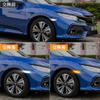 POPMOTORZ LED Side Marker Lights for Honda Civic Series Type Front Fender Flowing LED Turn Signals with Sequential and Daytime Running Set of 2