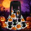 Women's Halloween Print Long Sleeve Round Neck Slim Fit Swing Casual Dress