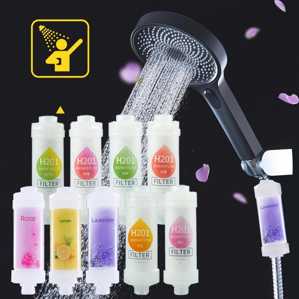 Scented Shower Head Filter Scented Shower Water Filter Chlorine Removal Water Softener Bathroom Accessories Improve Hair/Skin