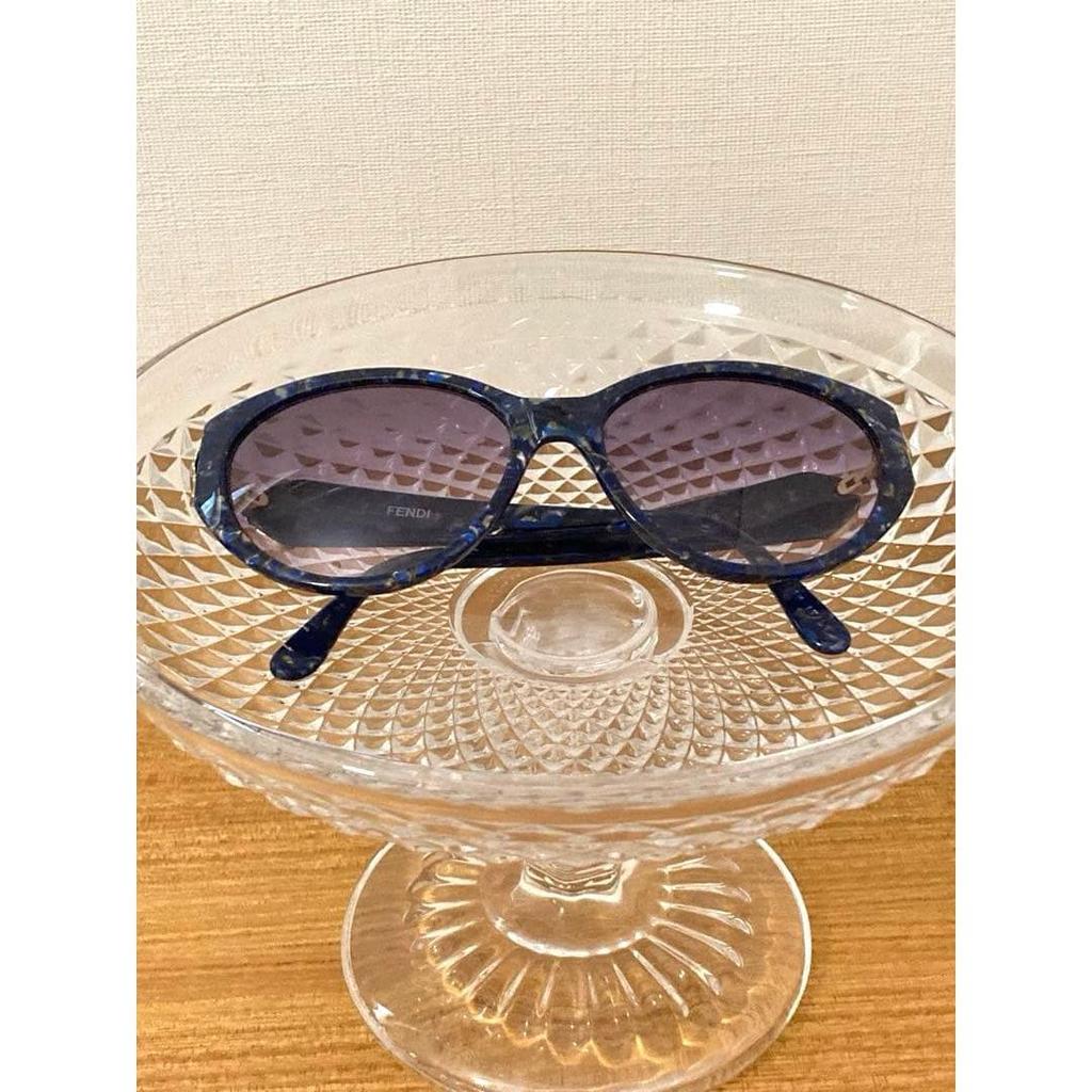 Used [Rare] FENDI Sunglasses Lapis lazuli style ribbon