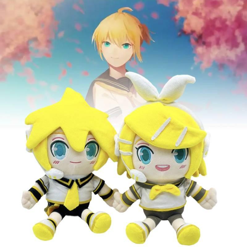 White Clover Kagamine Rinto Plush Toys Cartoon Stuffed Dolls Room Decorations