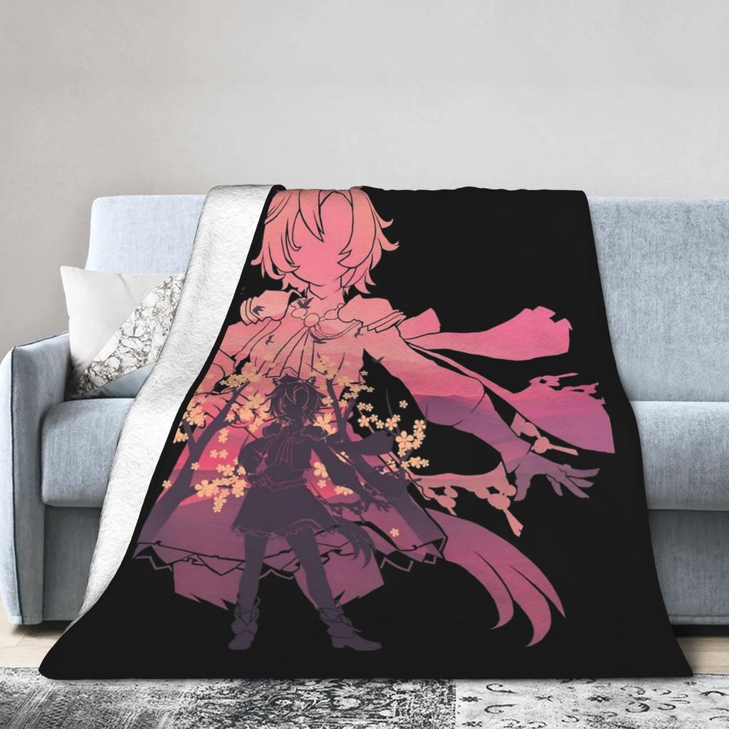 TM Opera O Uma Musume Anime Blankets Flannel Summer Multifunction Super Soft Throw Blankets for Sofa Outdoor Quilt