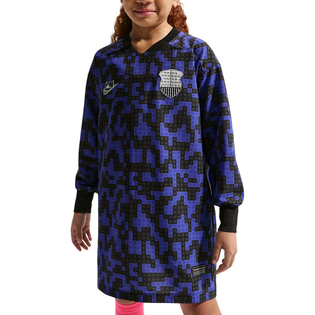 Nike × LEGO Woven Pullover Fashion Long Sleeve Dress Kids dress IO3127-010 XS