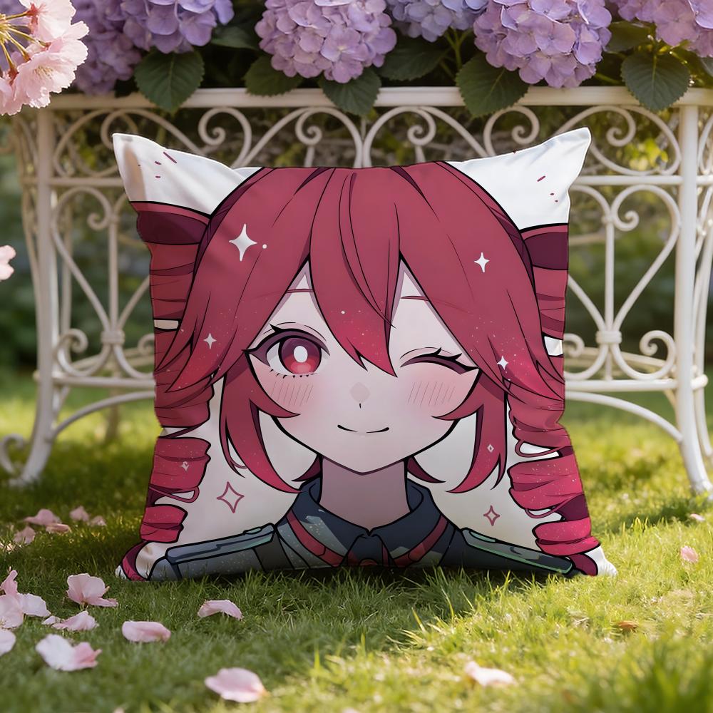 Anime K-Kasane T-Teto Cushion Cover Home & Car Dual-Scene Pillow Cover: Reversible for Premium Comfort