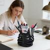 Ribcage Pen Holder Gothic Makeup Brush Holder 3D Printed Anatomy-Themed Skull Pen Holder Desktop Organizer for Vanity Desk Office Room Decor