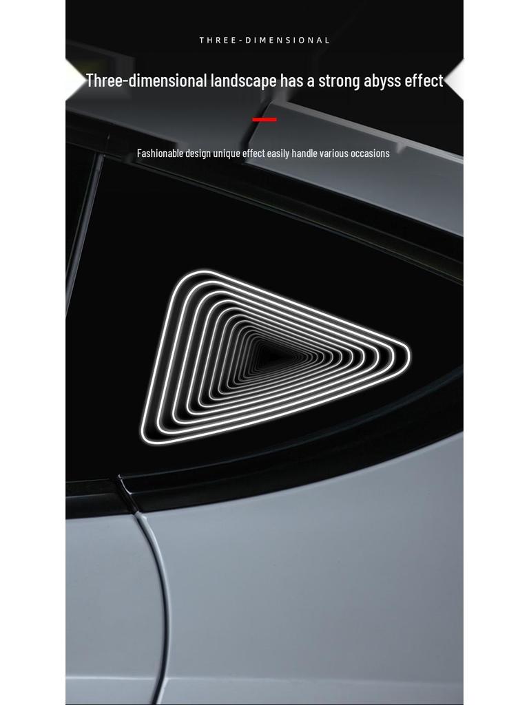 ModelY 21-23 Triangle Window Ambient Mirror Light Mod