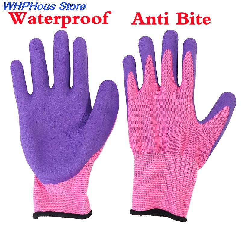 

2 шт детские защитные перчатки прочные садовые перчатки для детей водонепроницаемый очиститель протектор посадка рабочий гаджет инструмент