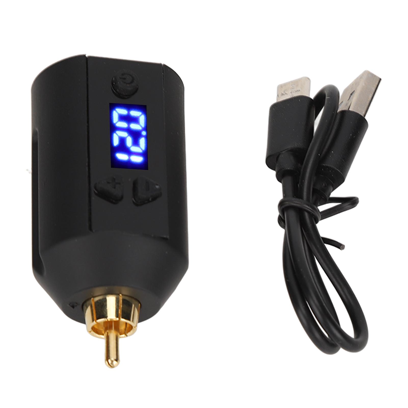 

Блок питания для татуировки 3‑12 В, зарядка через USB, аккумулятор, 1500 мАч, RCA-интерфейс, ручка для татуировки