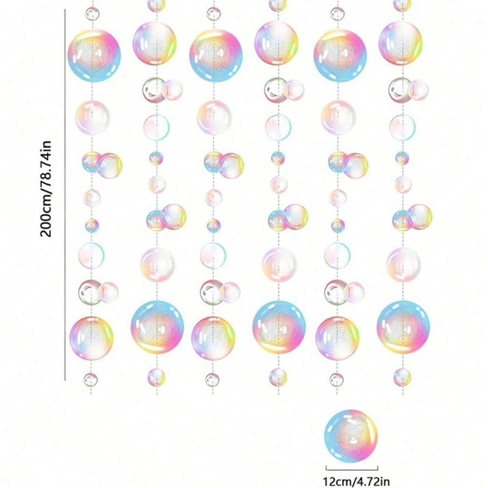 Transparent PVC Ocean Themed Party Decor 2m Party Favor Banners Bubble Hanging Banner Kids Party