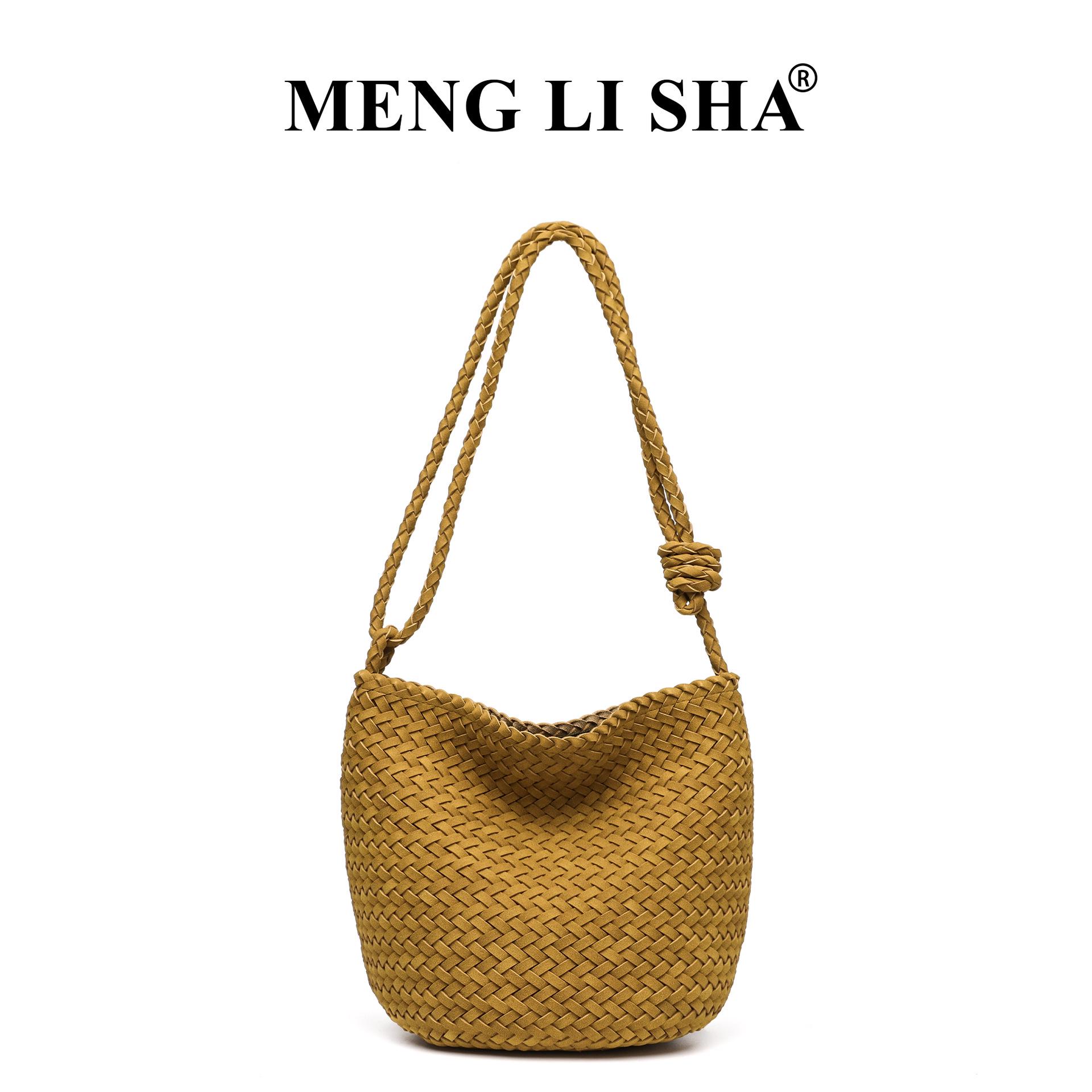 French Retro Hand-Woven Frosted Bucket Bag - Women s Fashion Single Shoulder & Crossbody