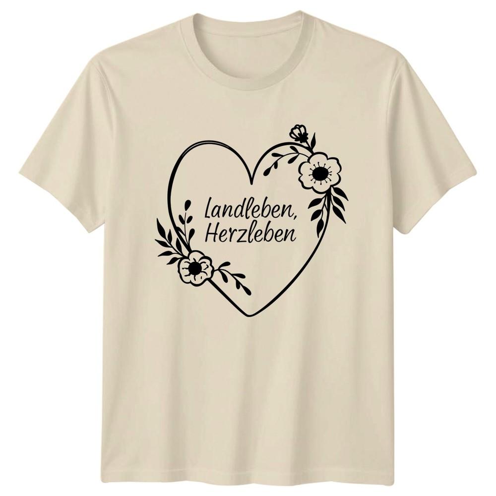 Landleben Herzleben Unisexs TShirt GerUnisex Farmhouse Country Living Mothers Day