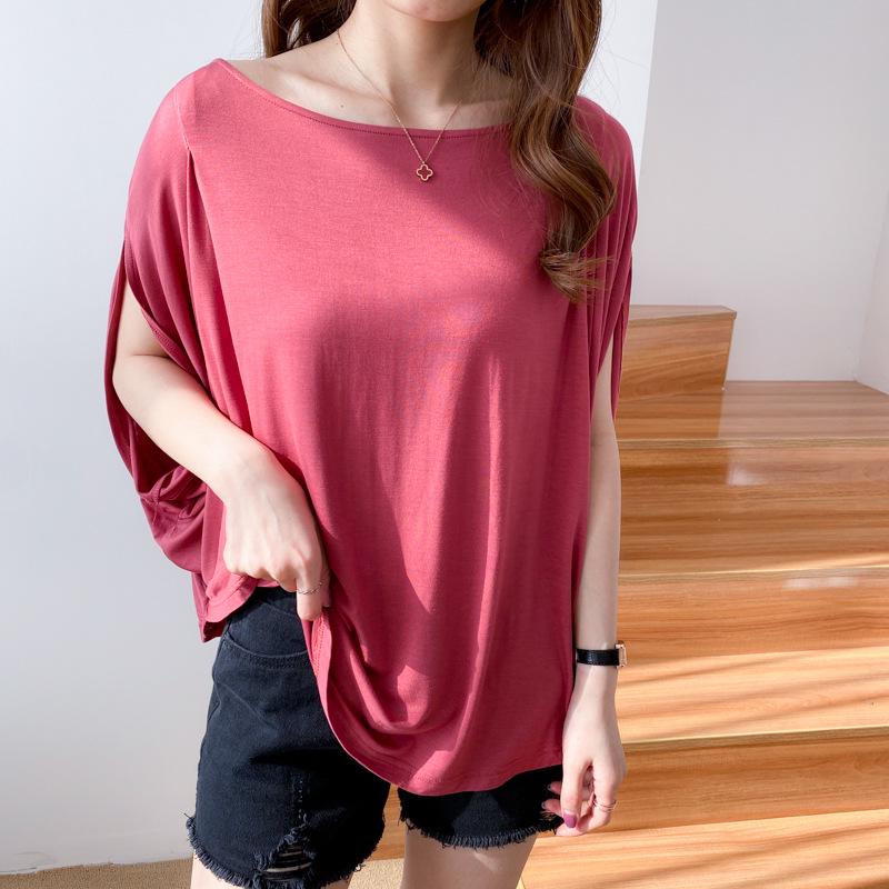 2024 Spring/Summer Women's Loose Fit Round Neck Short Sleeve T-shirt, Large Size, European & American Style