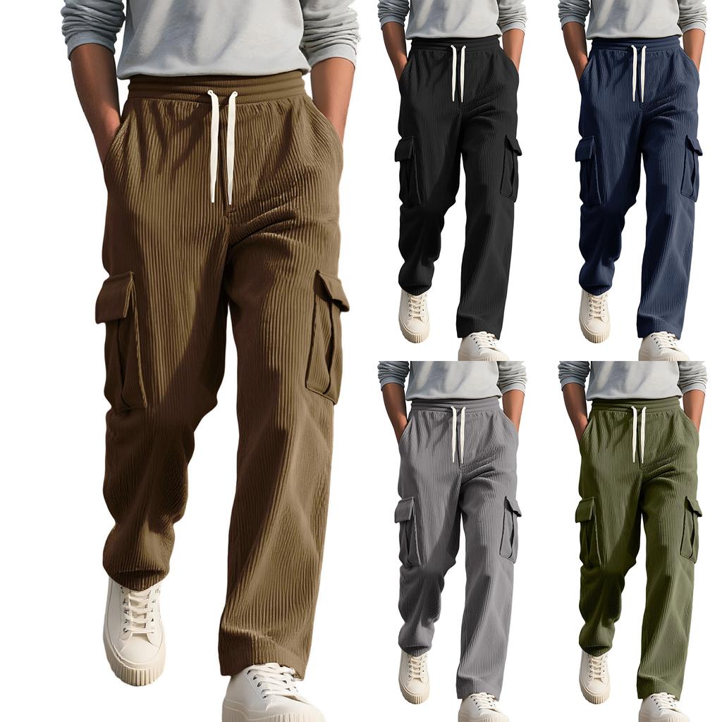 Men's Outdoor Leisure Loose Multiple Pockets Workwear Sports Trousers