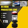 Y7D H4 Faro LED Super Brillante Coche H4 Mini Lente Proyector Bombilla 6000k 30000LM Haz Alto Bajo Ventilador Turbo Lámpara de Luz LED