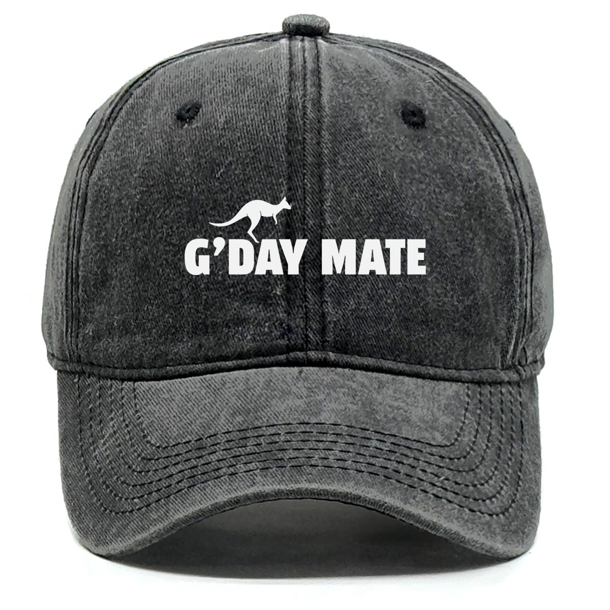 

G DAY MATE Kangaroo Print Adjustable Sun Hat, Mesh Hat Cozy Slouchy Breathable Casual Snapback Baseball Hat as the picture чёрный