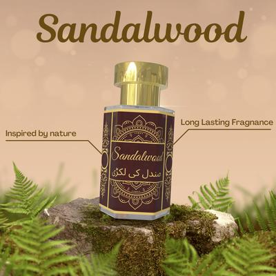 Santalové dřevo Parfémový olej Attar 5ml | Bez alkoholu | Dlouhotrvající