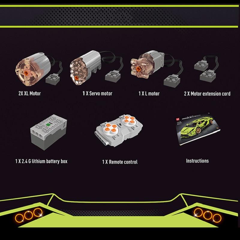 MOULD KING High-Tech The Green Sian Racing Car Model Building Blocks Bricks Kids Educational DIY Toys Birthday Gifts