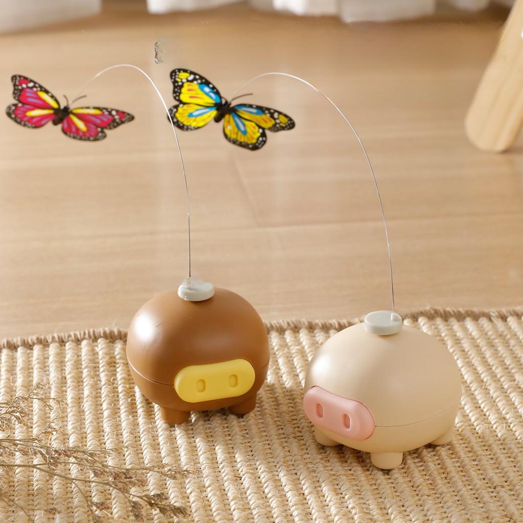 Cat Toy Teaser With Motorized Butterfly For Indoor Enrichment Exercise And