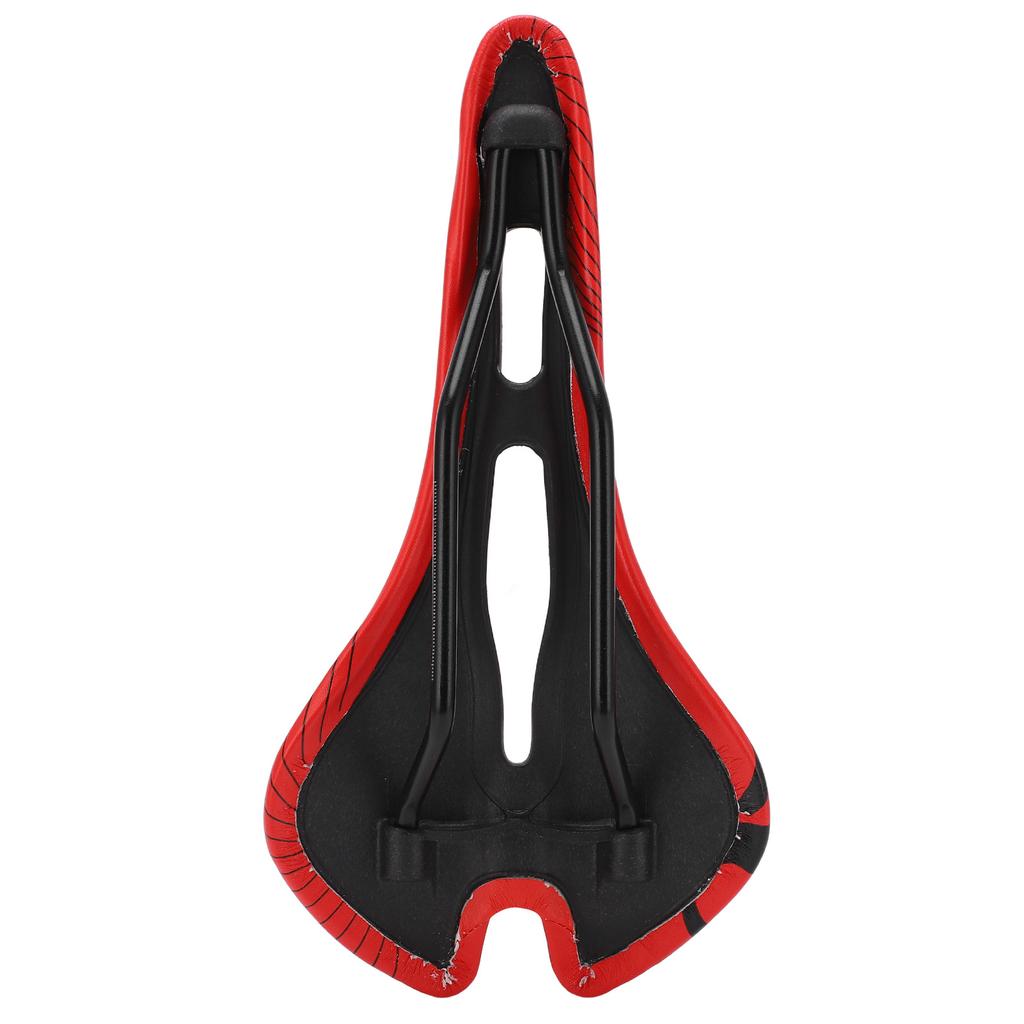 Saddle Waterproof Road Bike Cushion Breathable Hollow Cycling Racing Saddle(Black White )