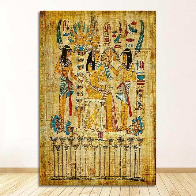 Picture for Living Room Religious Painting Canvas Art Poster and Prints Home Decoration No Frame Retro Egyptian Landscape Wall