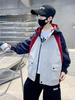 2025 Boys' Spring Hooded Windbreaker - Casual Patchwork Outerwear for Big Kids
