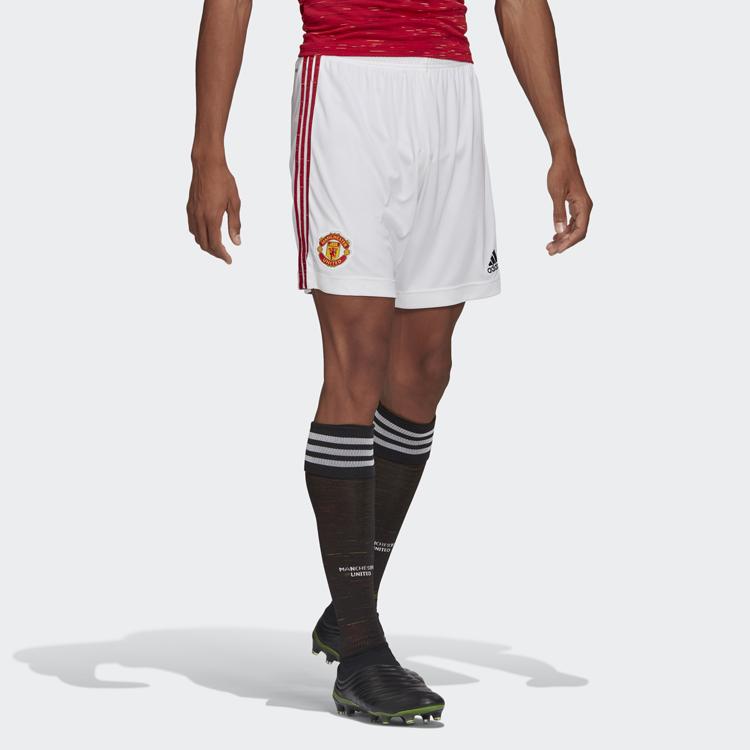 Adidas Mufc Home Elastic Waist Football Shorts Men Shorts White FM4289
