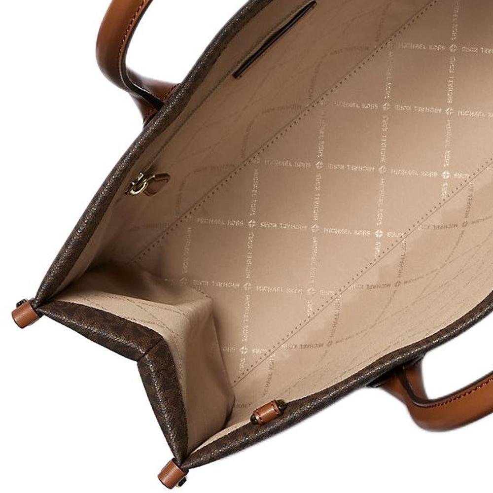 Michael Kors Mirella Logo Print Tote Bag Women Tote Bags Brown 35R5G7ZT2B-0200