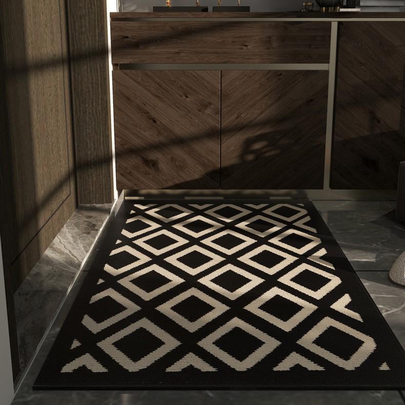 Elegant Retro Non-slip Door Mat - Wear-resistant, Cuttable Polypropylene