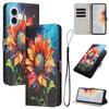 For iPhone 17 Wallet Case Pattern Printing PU Leather Phone Cover with Lanyard